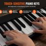 88 Keys Foldable Piano Keyboard, Bluetooth & MIDI, Portable Digital Electronic Image 5