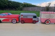Vintage tin car-shaped boxes