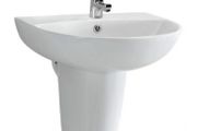 Clearance: Verona Round 55cm Basin &amp; Semi Pedestal