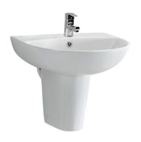 Clearance: Verona Round 55cm Basin & Semi Pedestal