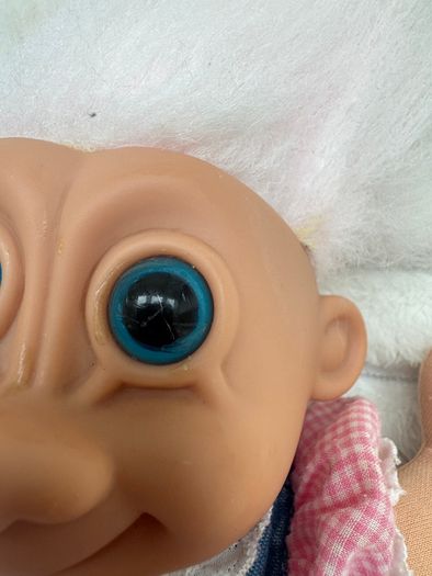 Russ Vintage Troll Kidz Daisy Troll Dress Plush Doll Used Dirty Damaged Please see pictures