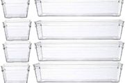NEW SALE | 14 Pcs Kitchen Drawer Organiser Storage Trays for Makeup Bedroom Office, Desk Versatile, Plastic, Clear