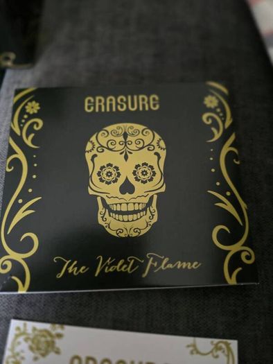 Erasure the violet flame triple cd signed by both Vince Clarke and singer Andy Bell,
