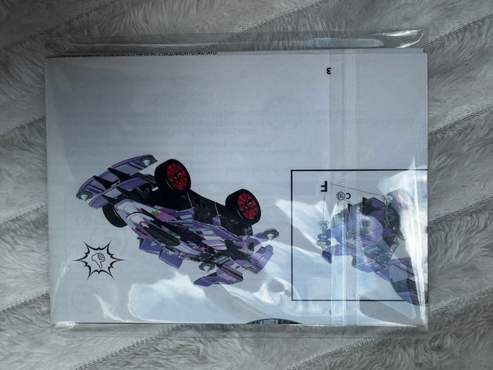 Puzzle Racers 3D Puzzle Car Model Pull Back and Race Purple Damaged Box Please see photos