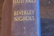 The Fool Hath Said. By Beverley Nichols. 1936 Hardback In Fair . See Photos For Same.