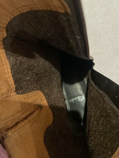 Clarks brown leather boot Size 6.5