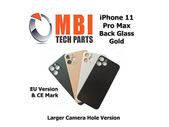 iPhone 11 Pro Max Back Glass Replacement Rear Battery Cover with Adhesive Gold