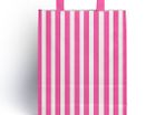 Lot of 20 pcs Shocking Pink stripe Candy bags with handles size 18 x 23 x 8 cm excellent for parties, b'day, wedding, candy cart , Sweet bags with handles