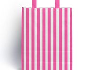 main image for ad Lot of 20 pcs Shocking Pink stripe Candy bags with handles size 18 x 23 x 8 cm excellent for parties, b'day, wedding, candy cart , Sweet bags with handles