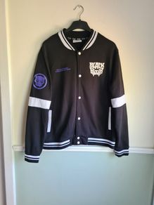 mens Primark MARVEL Black Panther Varsity jacket coat black Size XL