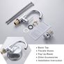 Basin Taps Mixer Single Lever Swivel Bathroom Sink Tap Chrome with Pop up Waste Image 2