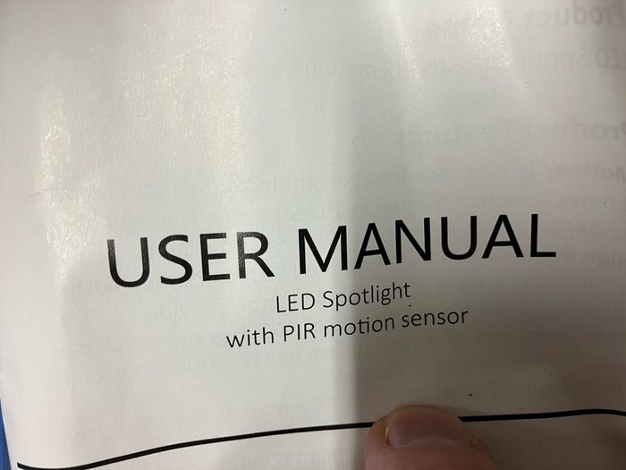 LED Spotlight with PIR motion sensor