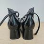 No-l-ita Italian designer Black Genuine Leather Mary Jane Pump Heels RRP 150E Image 5