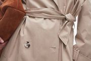 topshop longline oversized trench coat in stone size S