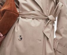 topshop longline oversized trench coat in stone size S