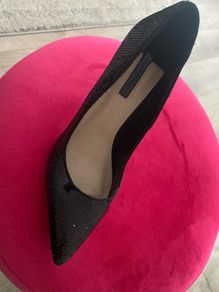 Black Sequinned Classic Stillettoes