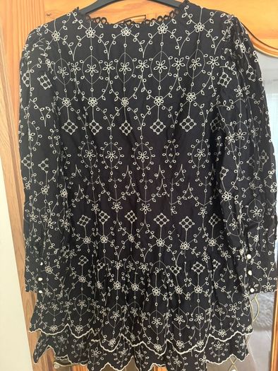 BNWT River Island Pretty Punk Black embroidered dress size UK14 EU42 Postage included