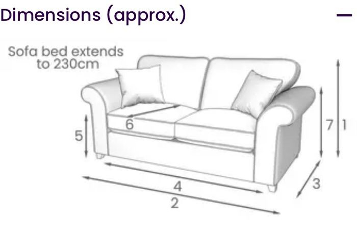 Sofa Bed including Upgrades