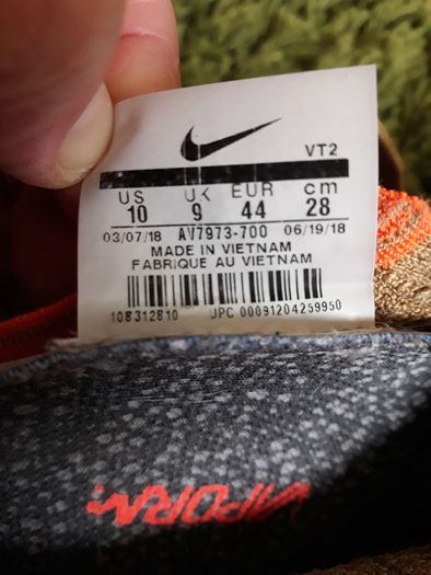 Nike Air VaporMax 2 Cheetah Flyknit Safari Pack Leopard UK-9/EUR-44 AV7973-700 Club Gold/Black-Golden Beige-2018