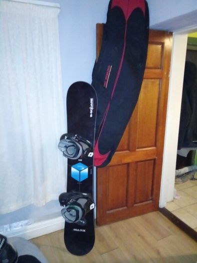 Shoes and Snowboard