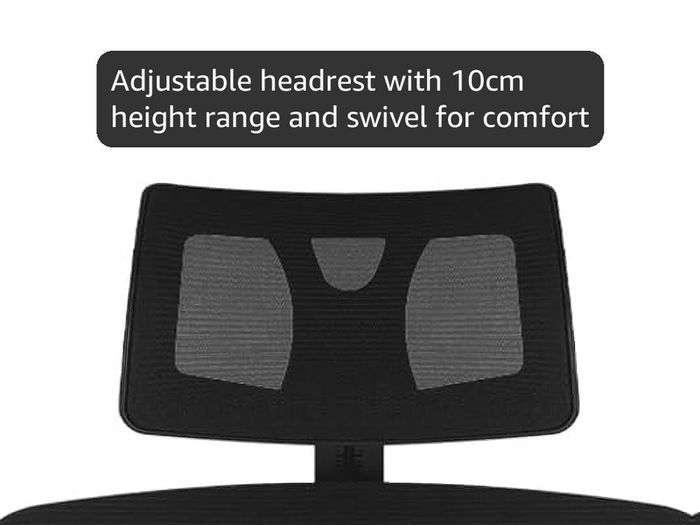 Office Chair, Desk Chair with Adjustable Headrest, Lumbar support and Liftable Armrest, High Back Ergonomic Office Chair, Breathable Mesh Backrest for Comfy, Computer Chair for Home/Office