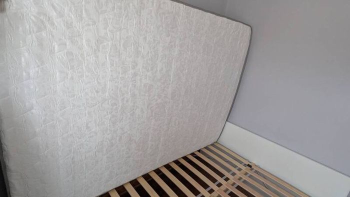 VIHALS double bed frame and Novilla 27cm Memory Foam Pocket Sprung Mattress