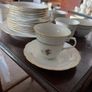 Six piece set of finebone  China, six cups, six saucers, six side plates, one larger plate and sugar bowl. Image 4