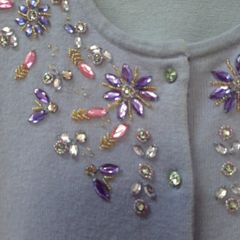 lovely beaded cardigan 7% angora/18