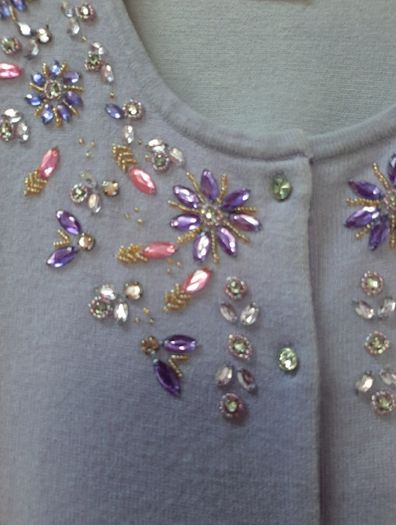 lovely beaded cardigan 7% angora/18