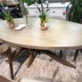 Oval Scandinavian Oak dining table, Like New Image 2