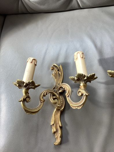 Brass wall lights