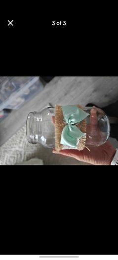 Decorated wedding jars