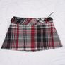 Mango Vintage Red Black White Plaid Tartan Buckle Detail Mini Skirt 12UK/40EU Image 8