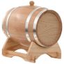 Wine Barrel with Tap Solid Oak Wood 6 L Image 2