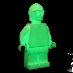 LEGO C3PO Unreleased Star Wars Prototype Glow In The Dark Colour Monochrome Minifigure Extremely Rare And Hard To Find