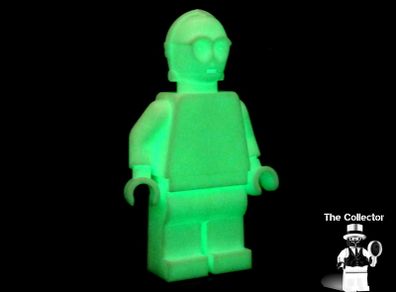 LEGO C3PO Unreleased Star Wars Prototype Glow In The Dark Colour Monochrome Minifigure Extremely Rare And Hard To Find