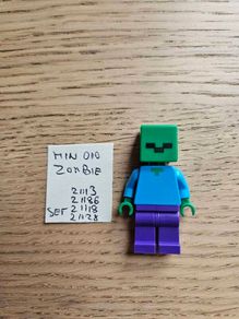 lego min010 zombie, set minecraft 21166, 21147, 21113, 21167