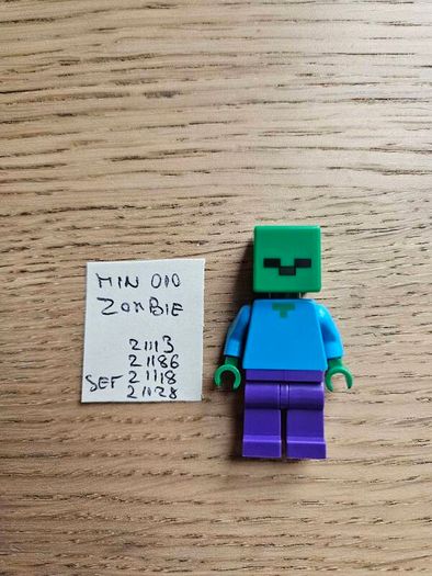 lego min010 zombie, set minecraft 21166, 21147, 21113, 21167