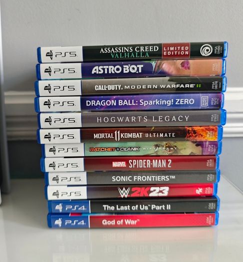 PS5 Disc Console with 2 Controllers and 12 Games - Excellent Condition