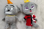 Pleasant Goat And Big Big Wolf Jumbo Wolnie and WOLFFY Plush approx. 23 TV Show Chinese Anime Used Damaged Please see photos