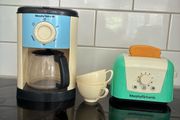 toy coffee machine and toaster