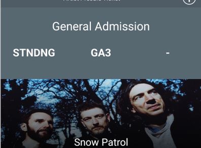Snow Patrol tickets x2