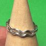 Handmade sterling silver wave rings. Size K Image 3
