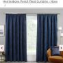 Blackout Herringbone Pencil Pleat Curtains - Navy Image 6