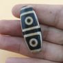 Vintage 4 Eyes Himalayan Tibetan Agate Bead Amulet Image 5