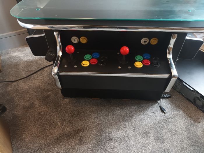 Arcade gaming cocktail table.