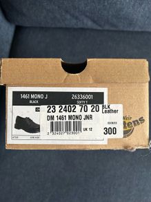 New Dr Martens 1461 Jnr Mono size 12