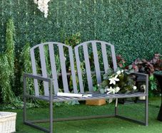 2-Seater Steel Garden Bench