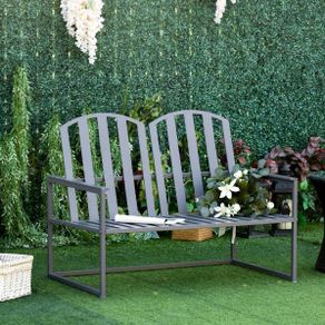 2-Seater Steel Garden Bench