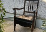 Very solid Antique oak chair for upcycling